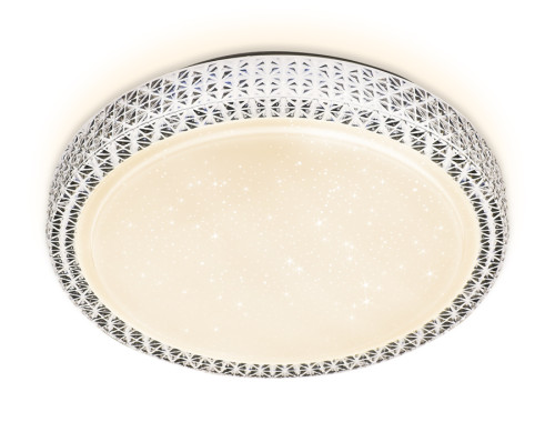 Потолочный светодиодный светильник Ambrella Orbital Crystal F86 WH 72W D500