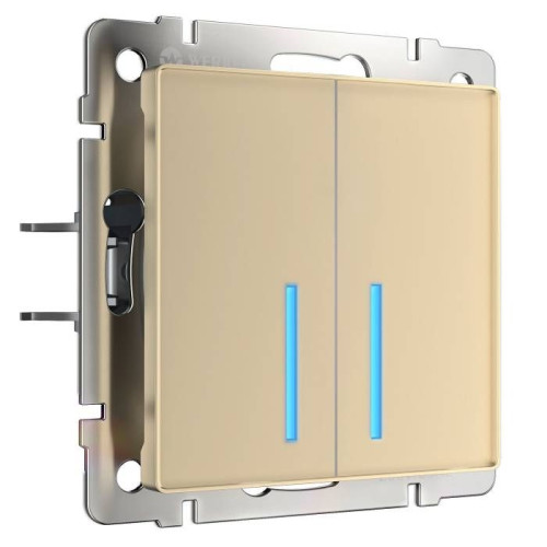 Выключатель Werkel W4520611/ Умный сенсорный выключатель двухклавишный (шампань)