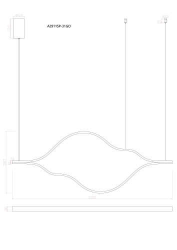 Подвесная люстра Arte Lamp Odyssey A2911SP-31GO