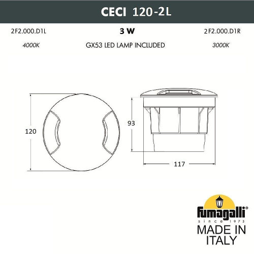 Уличный встраиваемый Fumagalli Ceci 2F2.000.000.AXG1L