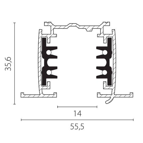 Шинопровод Lightstar Quattro 503028-R
