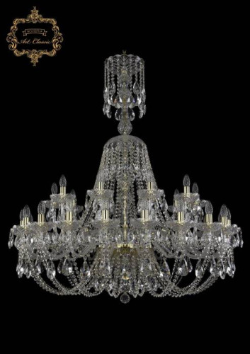 Подвесная хрустальная люстра 11.21 Art Classic 11.21.20+10.400.XL-132.Gd.Sp
