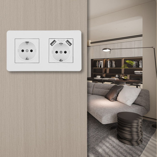 Розетка Arte Milano Set16-2 SET16-2-47-1-40-1 white