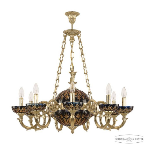 Подвесная люстра Bohemia Verona 72003P/9/210 G P Amber-Blue/H-1I FA10S