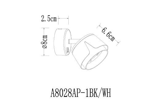 Светильник спот Arte Lamp Amaks A8028AP-1WH