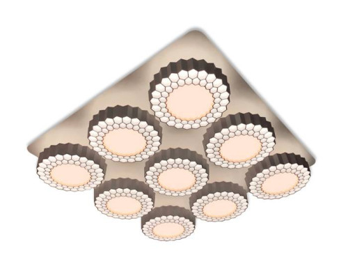 Потолочный светодиодный светильник Ambrella Orbital Hi-Tech FH14/9 WH 288W D750*750