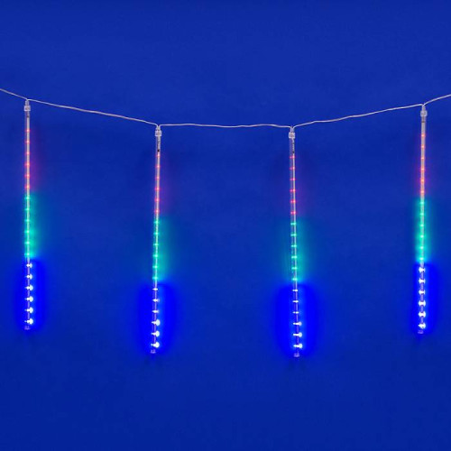 Занавес светодиодный фигурный «Падающие звезды» Uniel ULD-E2405-240/DTK MULTI IP44 METEOR