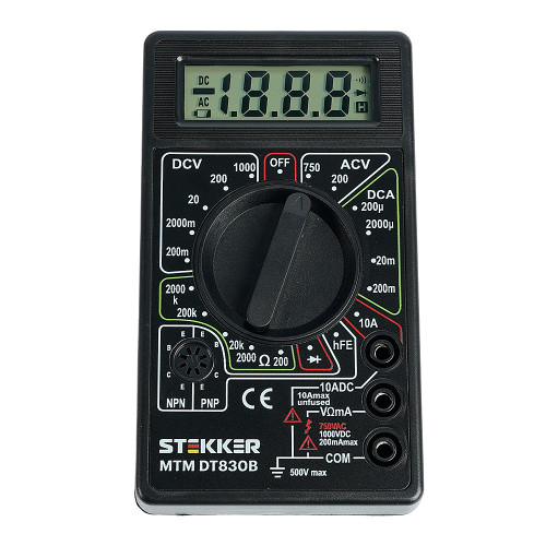 Мультиметр цифровой, портативный,1999 отсчетов Stekker MTM DT830B 49992
