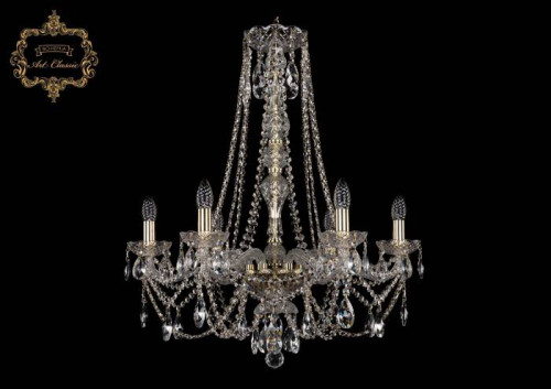 Подвесная хрустальная люстра 11.21 Art Classic 11.21.6.220.h-76.Gd.Sp