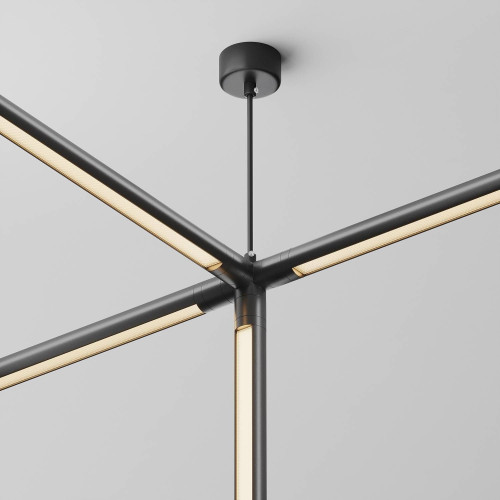 Х-образный вертикальный коннектор для системы Shelf с вводом питания Maytoni Accessories for system Shelf CA019L4C-P-B