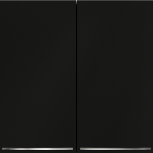 Проходной переключатель встраиваемый VOLTUM S70 двухклавишный с подсветкой 10А, (черный матовый) VLS020408