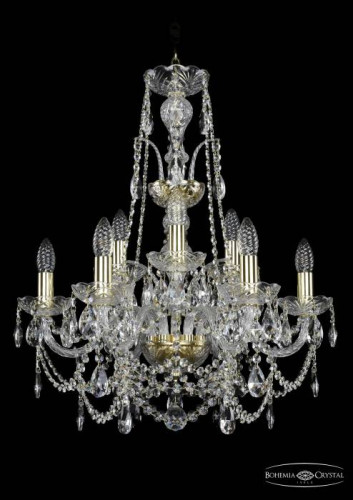 Подвесная хрустальная люстра 1411 Bohemia 1411/6+3/195/XL-65 G