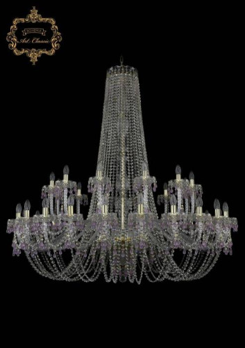 Подвесная хрустальная люстра 11.24 Art Classic 11.24.24+12.530.h-145.Gd.V7010