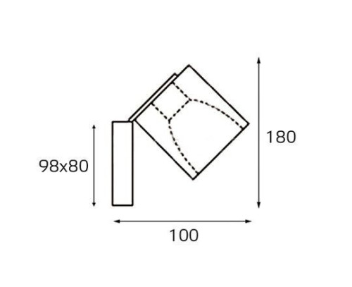 Светильник спот Italline KOR MRC MRC0821W-1 black