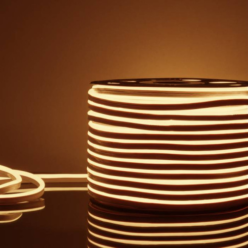 Светодиодный шнур Elektrostandard LS 001 220V 9,6 IP67 Гибкий неон LS001 220V 9.6W 120Led 2835 IP67 3300K односторонний теплый белый, 50 м a052995