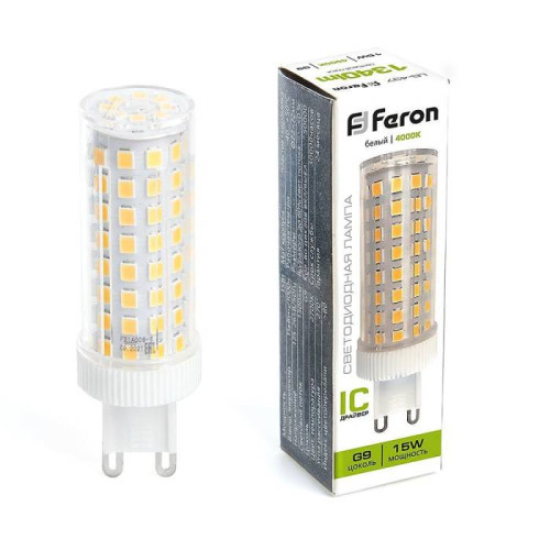 Светодиодные лампочки Feron 38213 (G9)  (15Вт)  (4000K) 