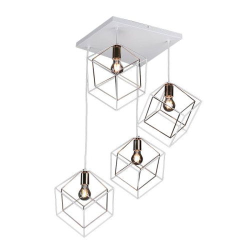 Светильник подвесной IMEX Quatro MD.0830-4-P WH+FGD