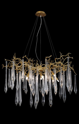 Подвесная люстра Crystal Lux Reina REINA SP8 D1000 GOLD PEARL