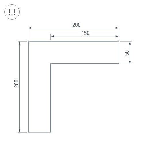 Угол Arlight 030116