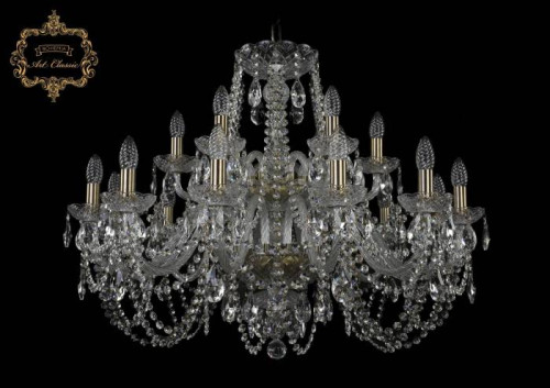 Подвесная хрустальная люстра 11.11 Art Classic 11.11.12+6.300.2d.Br.Sp