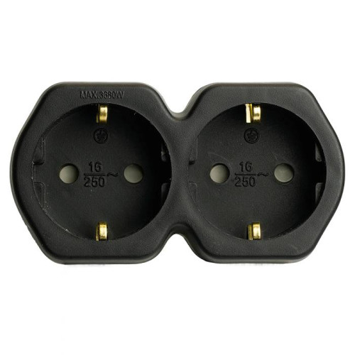 Разветвитель сетевой 2-местный с/з Stekker ADP16-12-21 50107