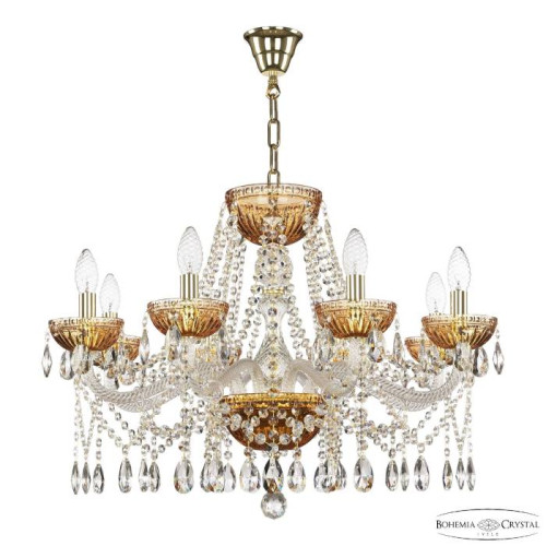 Подвесная люстра Bohemia 5413 5413/8/240 G Amber/M-1G