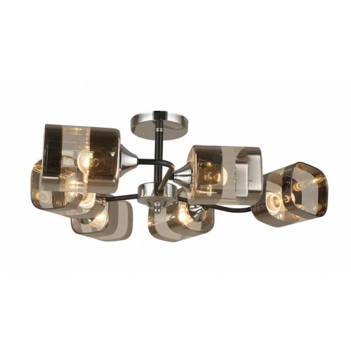 Люстра потолочная 6*Е27 MD.1548-6-S-CH+BK