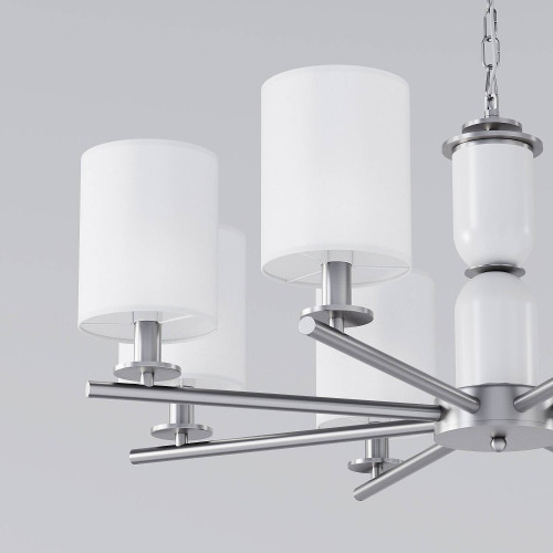 Подвесная люстра Eurosvet Caprera 60146/8 никель Smart