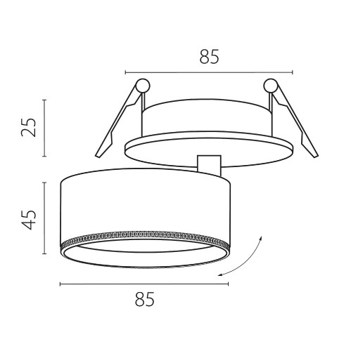 Встраиваемый светильник Lightstar Alta Pro A5546RS