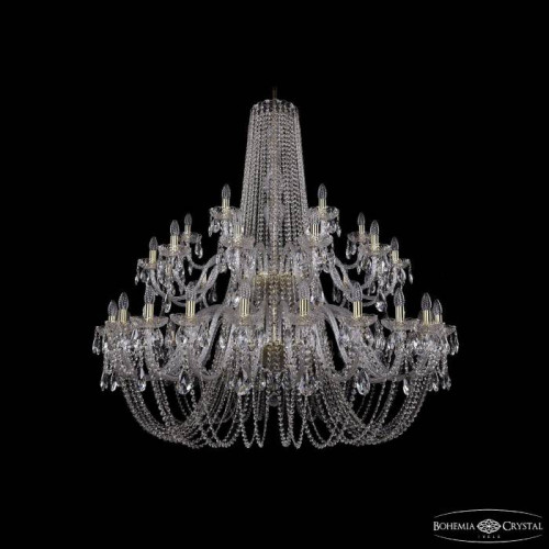 Подвесная хрустальная люстра 1402 Bohemia 1402/24+12+6/530/2d G