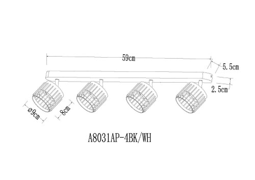 Светильник спот Arte Lamp Atria A8031PL-4WH