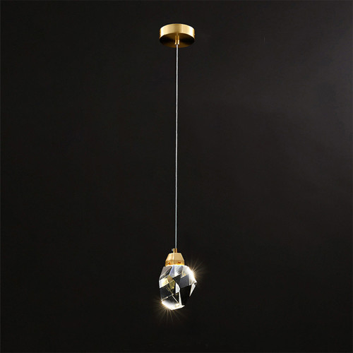 Светильник подвесной Delight Collection Crystal rock II 9701P/1 brass