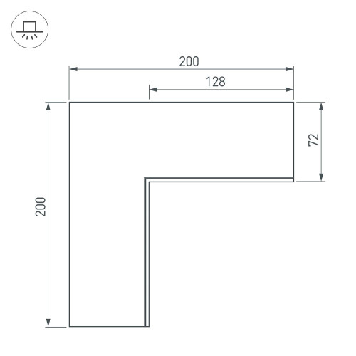 Угол Arlight 030130
