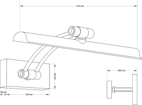 Подсветка для картин Kutek Elve ELV-PODS-1(N)380-KR