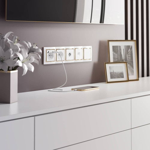 Розетка Werkel W1182001/ Телефонная розетка RJ-11 (белый)