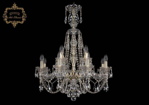 Подвесная хрустальная люстра 11.21 Art Classic 11.21.8+4.220.XL-82.Gd.Sp