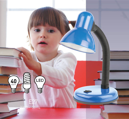 Офисная настольная лампа ЭРА N-120-E27-40W-BU