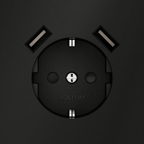 Розетка (Черный) Voltum Voltum S70 VLS040408