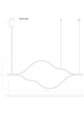 Подвесная люстра Arte Lamp Odyssey A2911SP-34GO