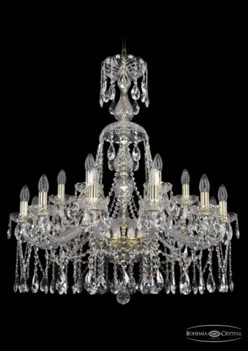 Подвесная хрустальная люстра 1413 Bohemia 1413/12+6/300/XL-95 G