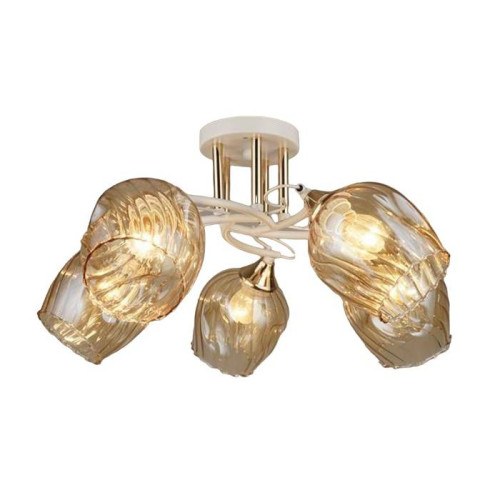 Потолочная люстра ЭкономСвет 12242 12242/5WT+FGD AMB