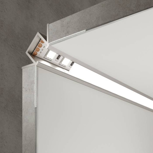 Встраиваемый угловой алюминиевый профиль Elektrostandard LL-2-ALP014 LL-2-ALP014 Встраиваемый угловой алюминиевый профиль (внутренний угол) для LED ленты (под ленту 9mm)