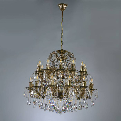 Подвесная хрустальная люстра Granada Ambiente 2118/12+12 PB Tear Drop