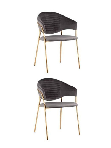 Комплект стульев Stool Group Эвита FDC8022 DARK GREY FUT-81 X2