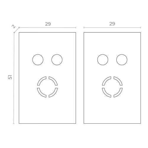 Торцевая заглушка SKYFLAT (2 шт) ST Luce Skyflat ST068.509.13
