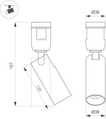 Трековый светильник Arlight Apriori 053977