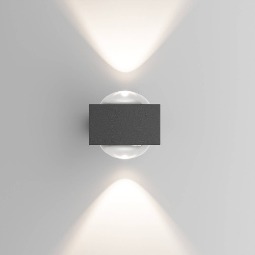 Уличный настенный светильник Elektrostandard Lenses Lenses (35191/W) серый