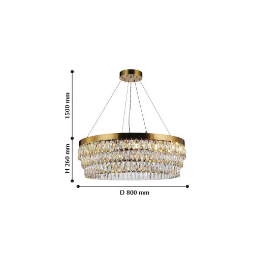 Подвесная хрустальная люстра Magnitudo Favourite 2206-16P