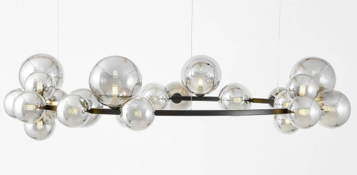 Подвесная люстра Lumina Deco Merido LDP 7033-24 BK+GY