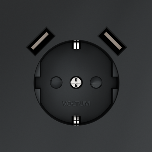 Розетка (графит) Voltum Voltum S70 VLS040407